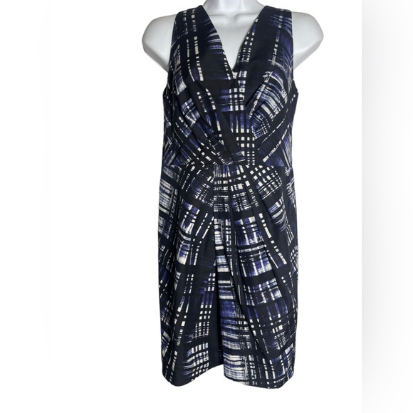 Banana Republic dress size 10 petite black and navy silk blend  summer dress 🖤 - Picture 1 of 4